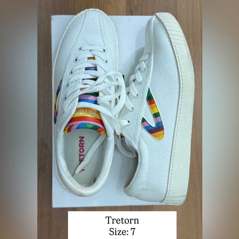 Tretorn Canvas Sneakers with Multicolor Accents